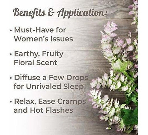 Terapia Vegetal Aceite Esencial Clary Sage | 100% Pura,