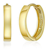 Aretes tipo argolla de oro de 14 k