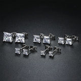Pendientes Con Diseño De Princesa Cubic Zirconia En Oro