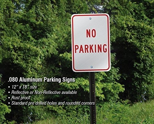 Letrero De Metal Para Estacionamiento Reservado Aluminio