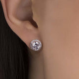 Devin Rose Aretes Redondos De Plata