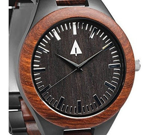 Reloj Treehut Redwood Hombre Redwood Madera Negro Acero