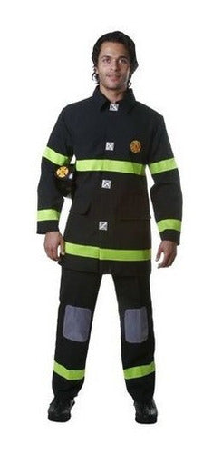 Dress Up America Bombero negro adulto, multicolor,