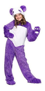 Disfraz De Panda Panda Peludo Morado Pequeño