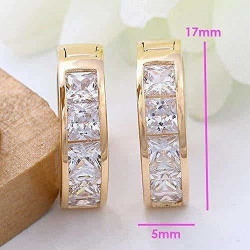 Pendientes De Aro Huggie | Chapado En Oro Amarillo De 18 K |