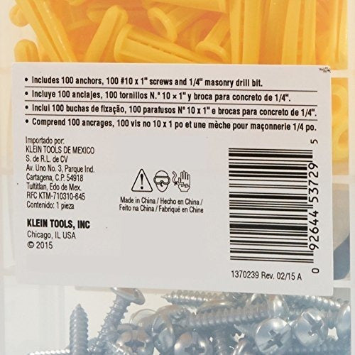 Kit De Anclaje Cónico, 100 Herramientas Anclajes Klein 53729