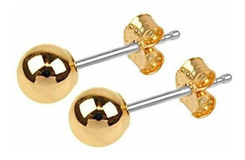 Joyas De Por Vida Aretes De Bola Redonda, 3/16 Pulg.