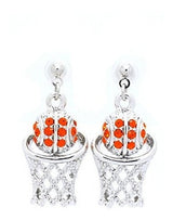 Pendientes De Aro De Baloncesto - Cristal