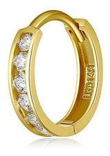 Pendientes de aro 14k oro amarillo 2 mm de espesor