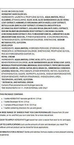 Gel Permanente Para El Cabello 6n Rubio Oscuro 1 Caja