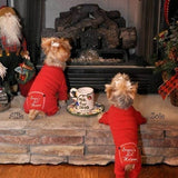 Pijama De Algodón Bordado para perros