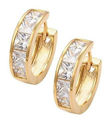 Pendientes De Aro Huggie | Chapado En Oro Amarillo De 18 K |