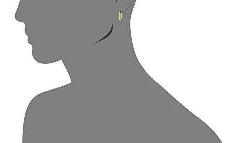 Aretes Redondos De Oro Amarillo De 14k Con Arodo
