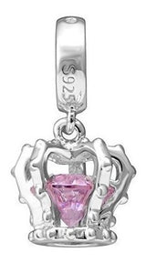 Colgante Sólido Plata de Ley 925 Royal Crown Dangle Beads