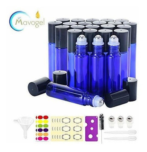 Botellas De Rodillo De Aceites Esenciales De 24,10 Ml - Azul