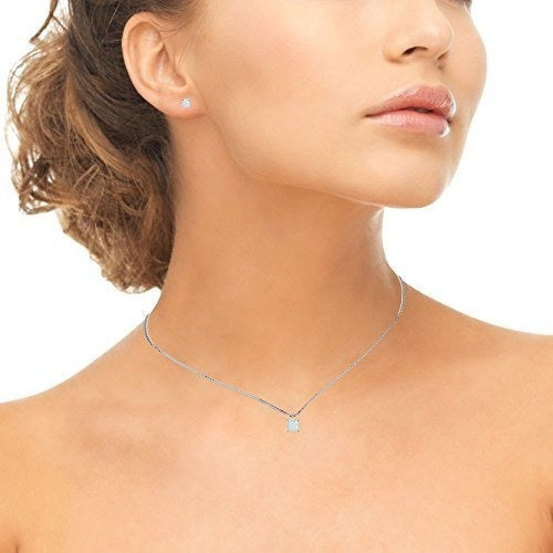 Aretes De Perlas De Ópalo Blanco