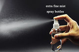 20 botellas de spray transparentes de niebla fina de 2,7 oz