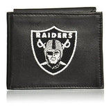 Billetera Billetera De Cuero Bordada De Los Raiders