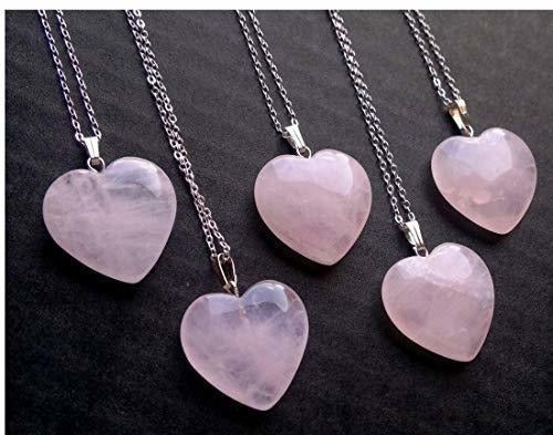 Eres Mi Único Amor Collar De Cuarzo Rosa Natural Cristales