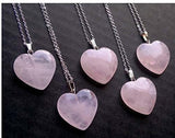 Eres Mi Único Amor Collar De Cuarzo Rosa Natural Cristales