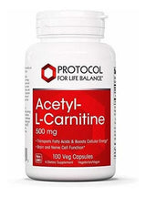 Protocolo para el equilibrio de la vida  Acetil-lcarnitina 500 Mg