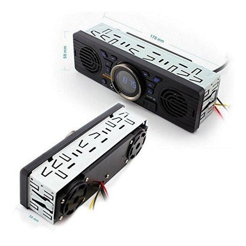 Altavoces Estéreo FM Soporte Bluetooth con puerto de tarjeta