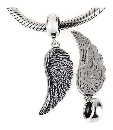 Colgantes De Alas De Ángel Colgante De Plumas De Plata