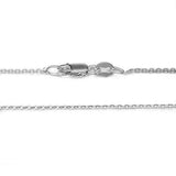 Plata De Ley 925 .8mm Cadena De Cable Cierre De Pinza