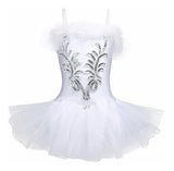 Vestido de ballet con cuentas brillantes para niñas