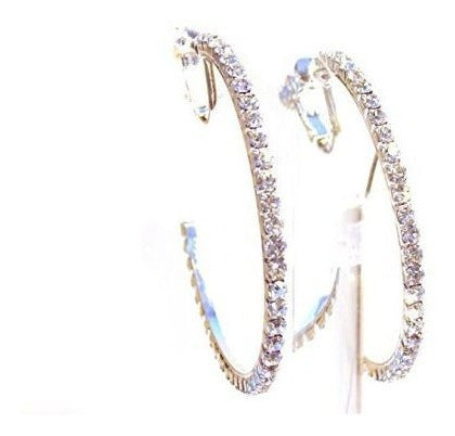 Pendientes De Aro De Cristal En Tono