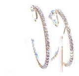 Pendientes De Aro De Cristal En Tono
