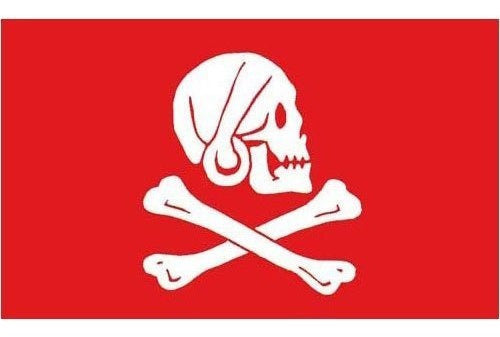 Bandera Pirata - Rojo Henry Avery