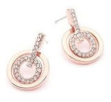 Aretes redondos  de Cristales Blancos