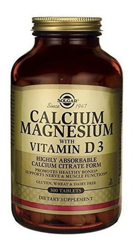Magnesio De Calcio Con Vitamina  300 Tabletas