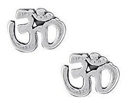 Joyas Boma Plata Esterlina Espiritual Símbolo Om Pendientes
