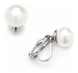 Mariell Freshwater Ivory Pearl Stud Clip En Pendientes Para