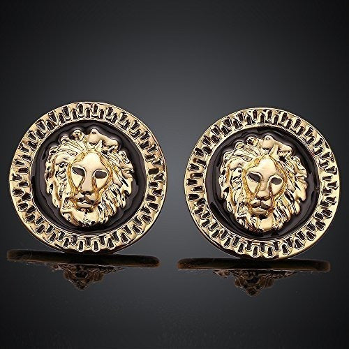 Pendientes Negros Chapados En Platino Con Oro Rosa