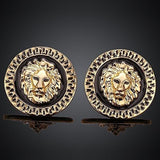 Pendientes Negros Chapados En Platino Con Oro Rosa