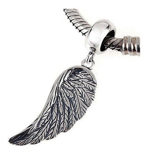 Colgantes De Alas De Ángel Colgante De Plumas De Plata