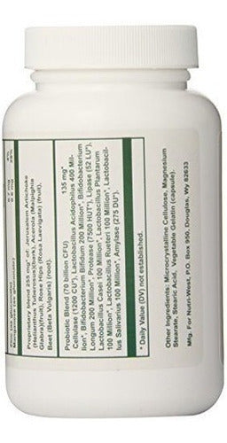 Nutri-west Probióticos Totales 120 Cápsulas, 2.4 Onzas