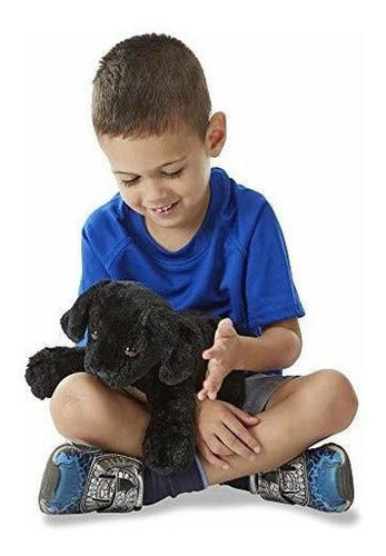 Melissa y Doug Benson Black Lab - Perro Cachorro De Peluche