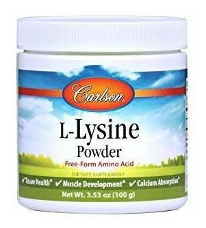 Carlson L-lysine Powder 960 Mg, Aminoácido (100 g)