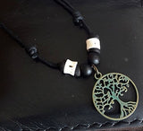 Celtic Tree Of Life Colgante De Collar De Madera Con Cuentas