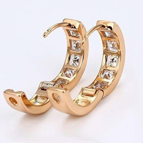 Pendientes De Aro Huggie | Chapado En Oro Amarillo De 18 K |