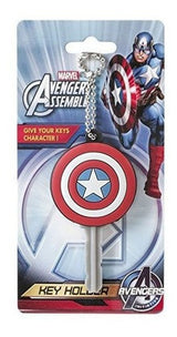 Llavero de PVC con logo del Capitán América de Marvel