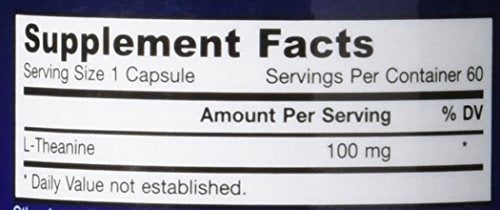 Jarrow Formulas Theanine Promueve La Relajación, 100 Mg, 60