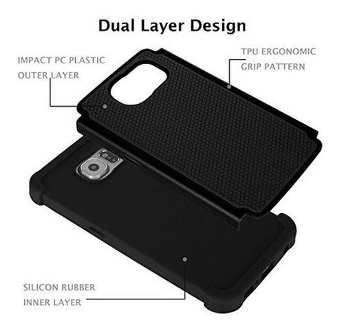 Funda Galaxy S6 Edge, Jeylly (tm) [a Prueba De Golpes]