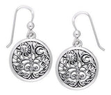 Pendientes De Plata Esterlina Con Filigrana Redonda