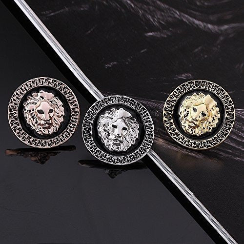 Pendientes Negros Chapados En Platino Con Oro Rosa