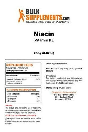 Suplementos A Granel Niacina vitamina B3 En Polvo